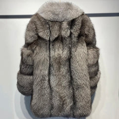 Men's Genuine Fox Fur Coat