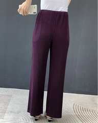 Luxury Plissé Straight Pants