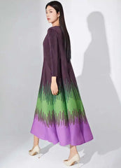 Luxury Pleated 3/4 Sleeve Dress
