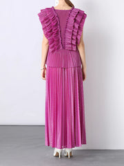 Japanese Plissé 2-Piece Skirt Set