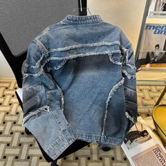 Men's Distressed Denim Trucker Jacket