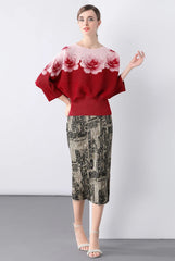 Luxury Pleats Floral Top