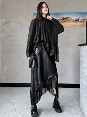Luxury Asymmetric Ruffle Blouse