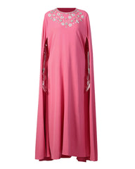 Luxury Embellished Cape Dress