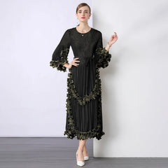 Truly Pleated Ruffle Dress