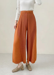 Travel Pleated Wide-Leg Pants