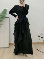 Luxury Plissé Waterfall Dress