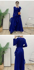 Luxury Plissé Waterfall Dress