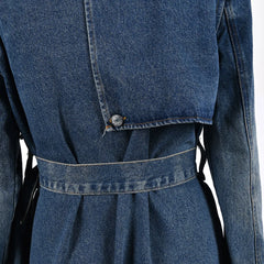 Women's Modern Classic Denim Midi Long Coat