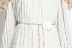 Luxury Plissé Embellished Dress