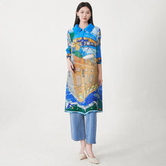 Luxe Plissé Cruise Print Tunic/Dress