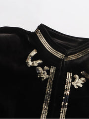 Luxury Velvet Cropped Jacket