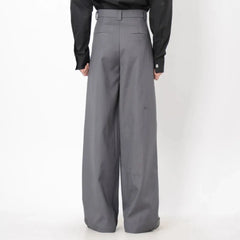 Luxury Men's Pleated Baggy Trousers