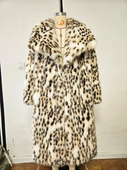 Women's Warm Luxury Leopard Faux Fur Coat