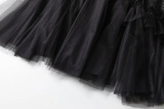 Luxe Formal Tweed Tulle Dress