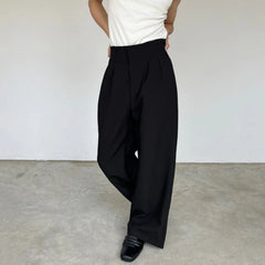 Men's Vest & Wide-Leg Pantsuit Set