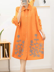 Premium Ruffled Pleats Dress