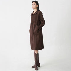 Luxury Pleated Trench Coat