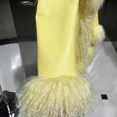 Sheepskin Suede Mongolian Fur Coat