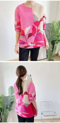 Truly Plissé Floral Blouse Top