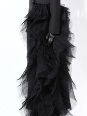 Avant-Garde Mesh Blazer Coat