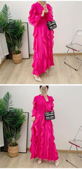 Truly Plissé Ruffle Dress