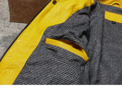 Men's Faux Leather Bomber Jacket