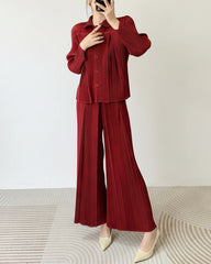 Cozy Pleated 2-Piece Set