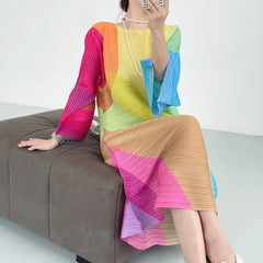Luxury Pleated Flowy Dress