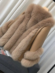 Women's Genuine Fox Fur Coat