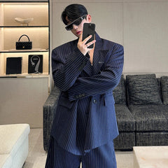 Men's Modern-Fit Oversized Stripe Suit Set