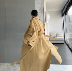 Men's Shoulder Padded Oversized Trench Coat | Luxury Streetwear