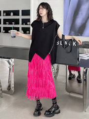 Luxury Fringe Midi Skirt