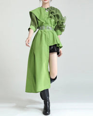 Avant-Garde Ruffle Sleeve Blouse