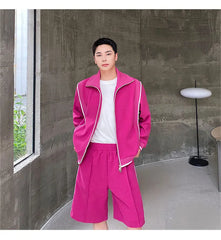 Men's Japanese Streetwear Sweatsuit 2-Piece Set