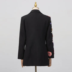 Elegant Bloom Embellished Blazer