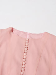 Fitted Bell Sleeve Chiffon Mini Dress