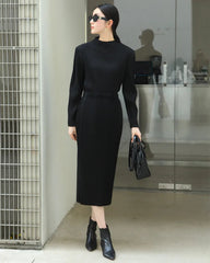 Pleated Mock-Neck Top