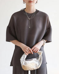 Luxury Dressy Pleated Top