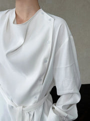 Luxury Draped Blouse Top