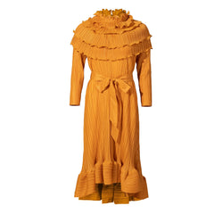 Luxury Pleated Midi Dress