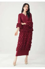 Luxury Bubble Pleat Skirt Set