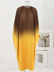 Elegant Kaftan Pleated Resort Dress