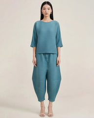 Contemporary Pleated 2-Piece