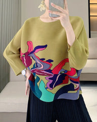 Luxury Travel Wear Plissé Top