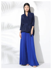 Co-ords Pleated Wrap Top & Pull-On Maxi Skirt