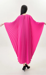 Luxury Plissé Cape Dress