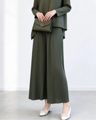 Luxury Pleated Palazzo Trousers