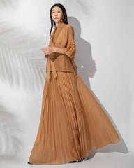 Luxury Formal Pleated 2-Piece