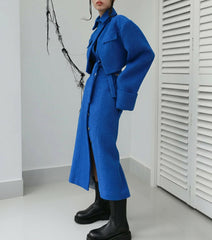 Luxury Wool-Blend Asymmetrical Coat